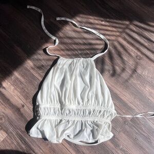 White Pull & Bear Halter Top
